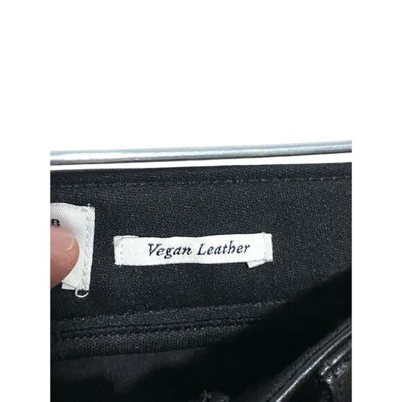 Abercrombie The Ankle Straight Ultra High Rise Pants 28/6 Vegan Leather Pleather - Picture 7 of 8
